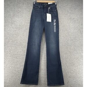 Lucky Brand High Rise Boot Unit Fit Jeans Women Size 1/24 Dark Blue Denim NEW